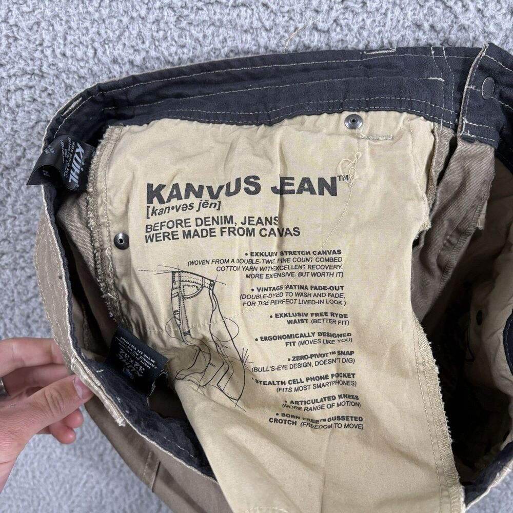 Kuhl Kanvus Jean Pants Mens 32x32 Brown Vintage Patina Dye Hiking Outdoors - Picture 6 of 9